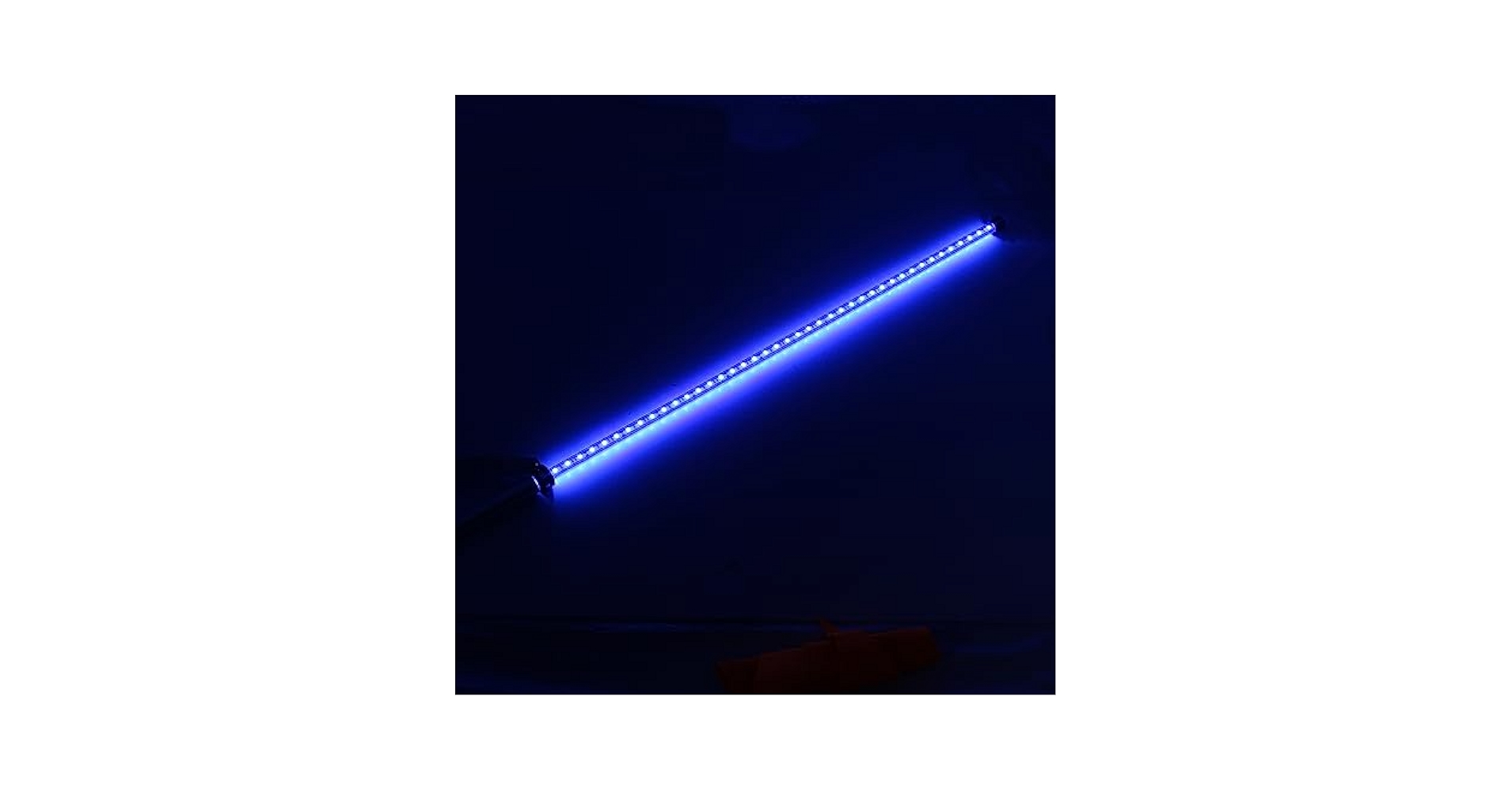 Amazon | オートバイ用 旗棒白 LED ブルー 発光 フラッグポール
